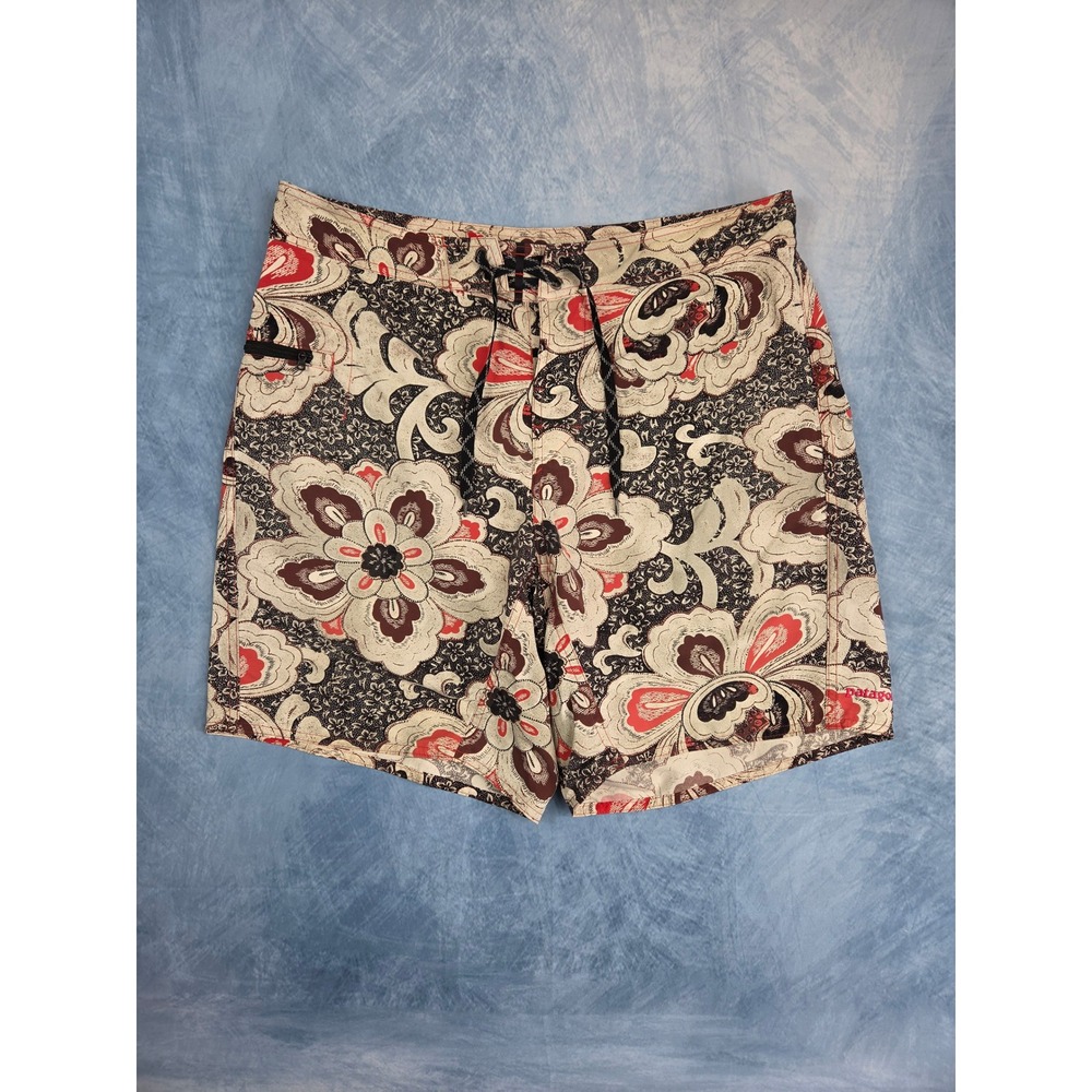 Patagonia Vintage Men's Board Shorts 34 Floral Hibiscus Y2K Surf Swim Trunks